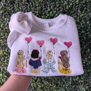 Princesses embroidered Sweatshirts
